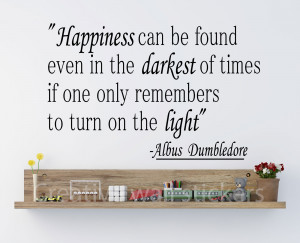 Details about ALBUS DUMBLEDORE QUOTES HAPPINESS WALL STICKER HARRY ...