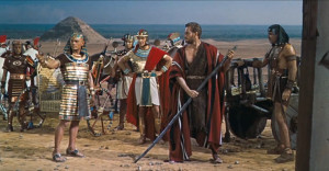 Photo of Charlton Heston, portraying Moses from 