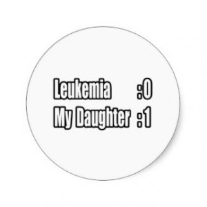 My Daughter Beat Leukemia (Scoreboard) Round Sticker