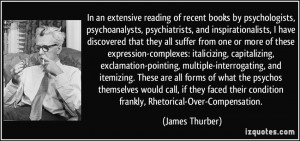 In an extensive reading of recent books by psychologists ...
