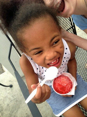 had to take this picture of Leslie driving to show how close she ...