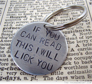 If you can read this I will lick you