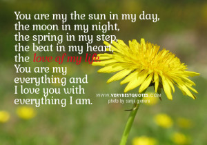 You Are My The Sun In My Day The Moon In My Night, The Spring In My ...
