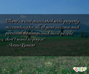 There's a cost associated with properly accounting