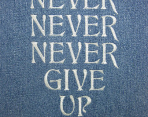 ... Perseverance Endure Persist Continue Stubborn DIY Embroidery Quote