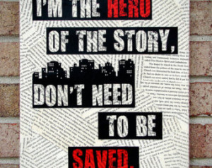 ... Don't need to be Saved-Regina Spektor Literary Canvas/ Quote on Canvas