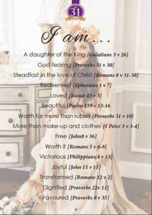 am: God's Child. I live by Him and for Him.