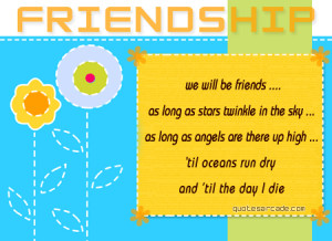 ... Will Be Friends As Long as Stars Twinkle In The Sky ~ Friendship Quote