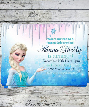 Disney Frozen Birthday Party Invitation Kids by RoyaltyInvitations, $5
