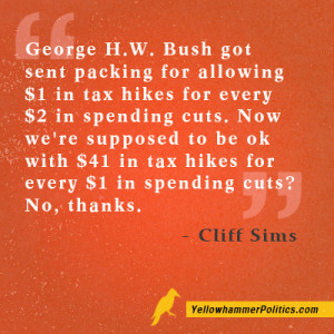 Cliff Sims Fiscal Cliff Quote