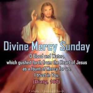 Divine Mercy Sunday ~ Diary of St. Faustina, Entry #187