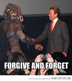 Funny photos funny Schwarzenegger shaking hands Predator