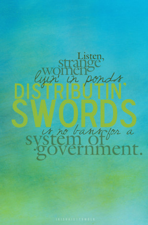 System of Government: Monty Python Quote Poster, 11x17