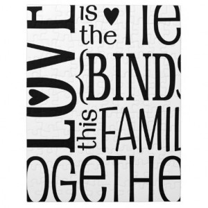 Love Is The Tie That Binds Quote Jigsaw Puzzles