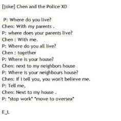 haha. chen, the trolling king. More