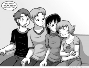 Elliot (straight) ← Justin (gay) ← Susan (straight) ← Catalina ...