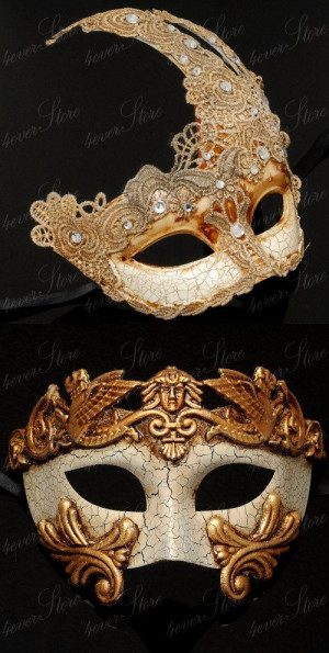 Venetian Goddess and Greek God Masquerade Mask, Masquerade Masks ...