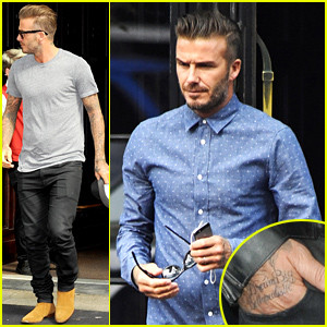 David Beckham Gets New Tattoo with Jay Z Quote 'Dream Big, Be ...