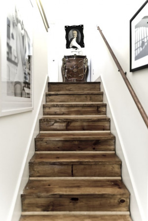 Reclaimed Wood Stairs | via Freshome