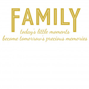Family Todays Little Moments Quote – Vinyl Wall Art Decal for Homes ...