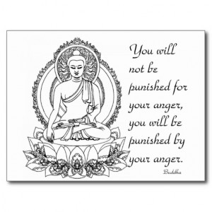 Sidhartha Gautama Buddha ~ Anger Quote Postcard