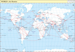 World Airline Route Map
