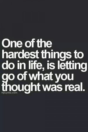 Letting go.