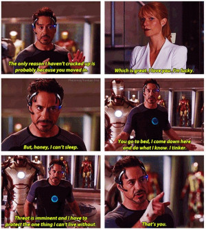 Tony Stark Is Fueled By His Need To Protect Pepper Potts In Iron Man 3