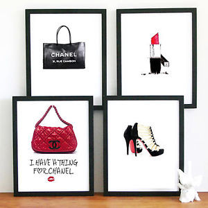... -painting-chanel-BAG-quote-Art-Print-Poster-wall-decor-room-design