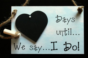 Wedding Chalkboard Countdown Days Until by CountdownChalkboards, $15 ...