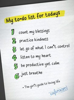 mom's to-do list- I should read this daily and print for my fridge