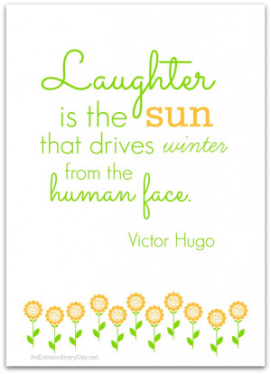 Victor Hugo Quote on Winter and Laughter :: 5x7 Printable ...