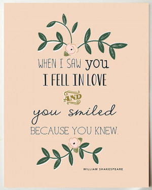 Shakespeare Quote Print LOVE Blush 85 x 11 by firstsnowfall, $35.00