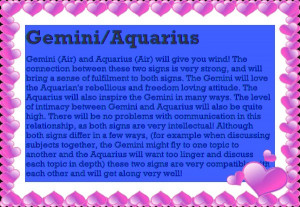 Gemini and Aquarius Astrological Compatibility