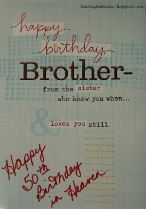 Happy Birthday Quotes for Brother in Heaven