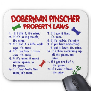 DOBERMAN PINSCHER Property Laws 2 Mousemats