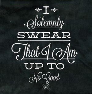solemnly swear I'm up to no good