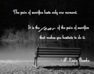 Enzio Busche -- fear of sacrifice