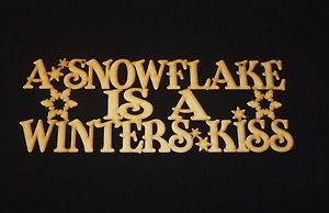 Wooden-SNOWFLAKE-WINTERS-KISS-word-Sayings-door-plaque-sign-wood-wall ...