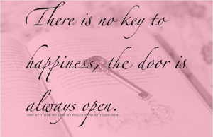 There is no key to happiness