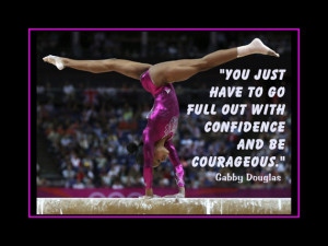 Gymnastics Poster Gabby Douglas Olympic Gymnast Photo Quote Wall Art ...