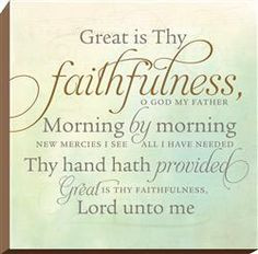 Great Is Thy Faithfulness Plaque (Graceful) - Lyrics for Life by ...