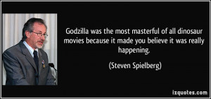 Godzilla was the most masterful of all dinosaur movies because it made ...