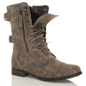 Details about WOMENS MILITARY LADIES COMBAT ARMY LACE UP BOOTS SIZE