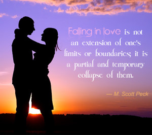 Scott Peck quote on falling in love