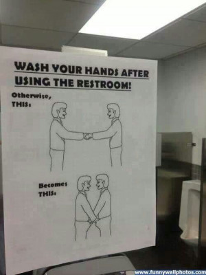 This is why I wash my hands fellas, I don't like to grab dick.