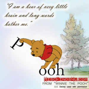 Winnie the Pooh Movie Quote: I’m a Bear of Very Little Brain