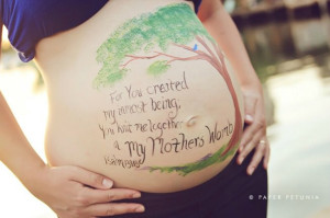 Meaningful Quote Painted Belly