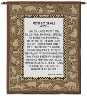 Prayer For Animals WH BW/Include Wood Rod Wall Hanging