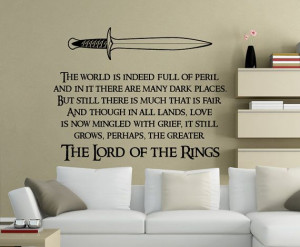The Lord of the Rings Quote Wall Decals Vinyl by HomeWall, $55.00